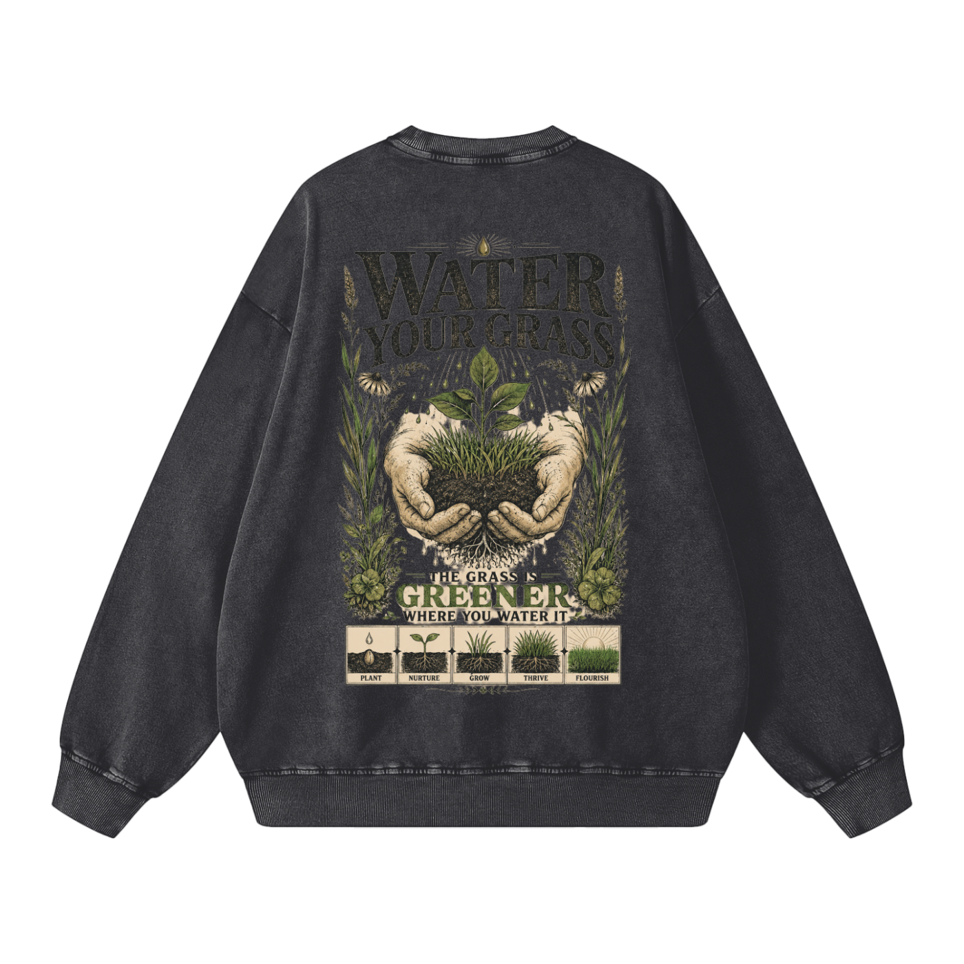 Snow Washed Oversized Sweatshirt
