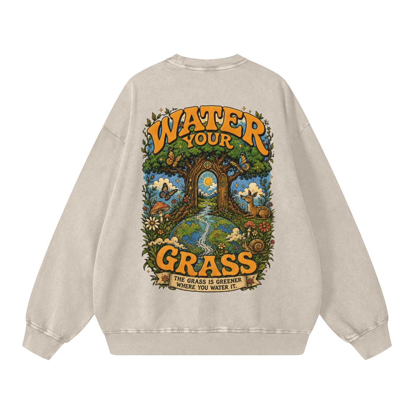 Snow Washed Oversized Sweatshirt