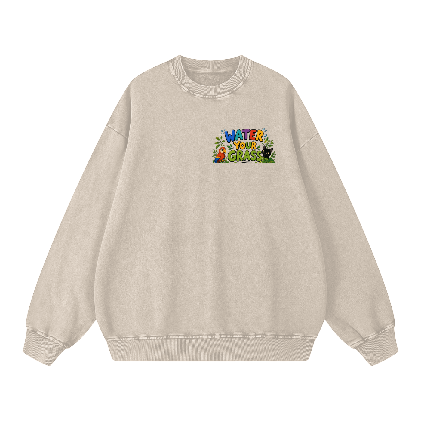 Snow Washed Oversized Sweatshirt